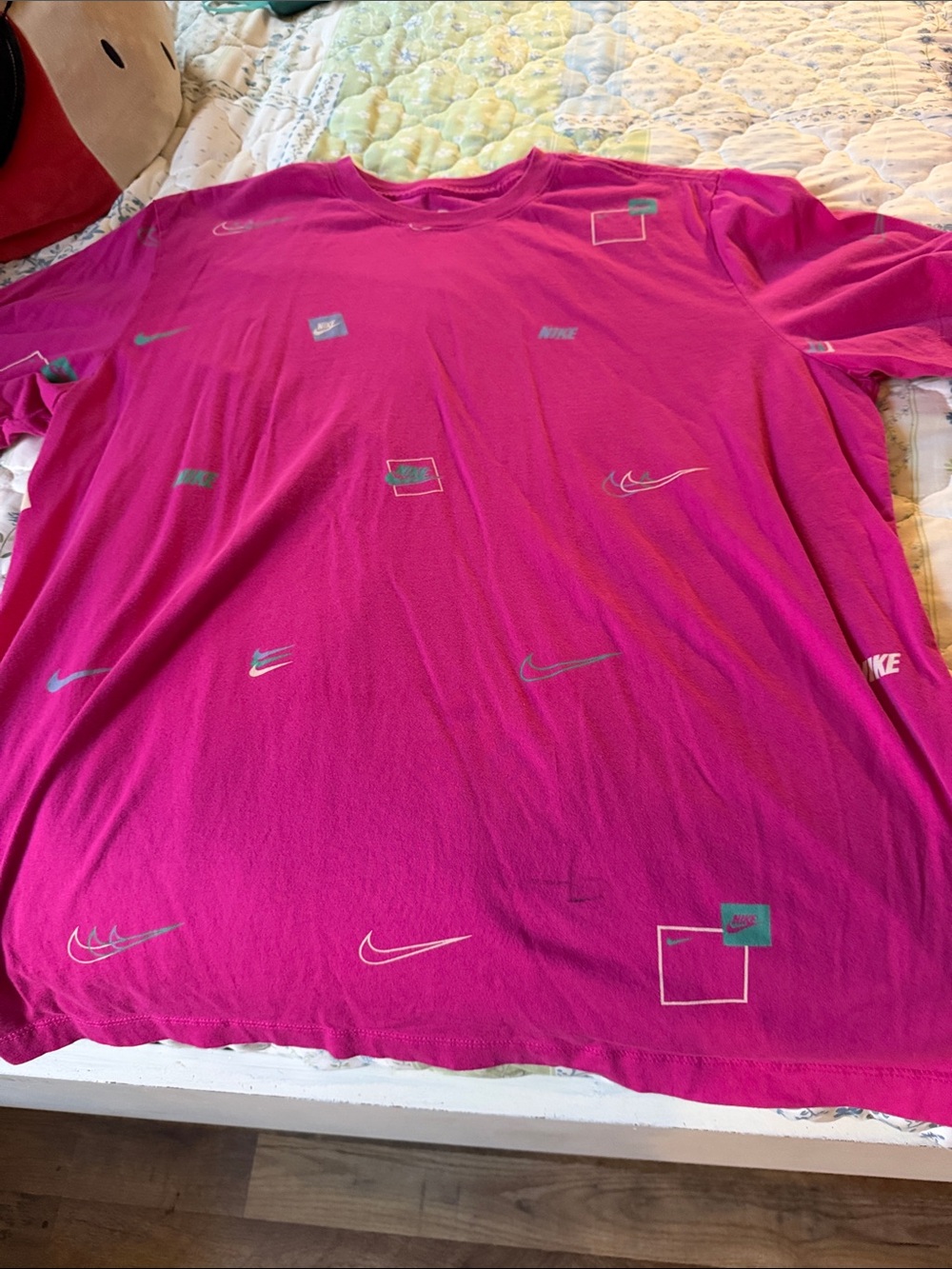 Nike Hot Pink Graphic Swoosh Tee